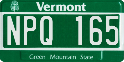 VT license plate NPQ165