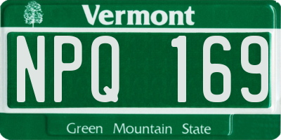 VT license plate NPQ169