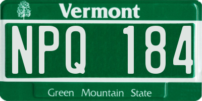 VT license plate NPQ184