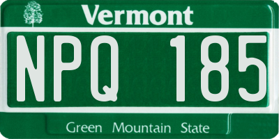 VT license plate NPQ185