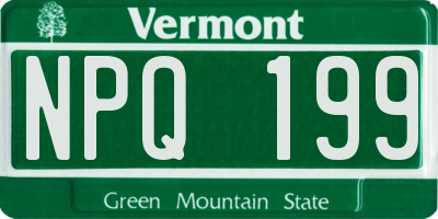 VT license plate NPQ199