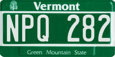 VT license plate NPQ282