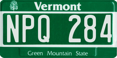 VT license plate NPQ284