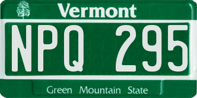 VT license plate NPQ295