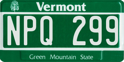 VT license plate NPQ299