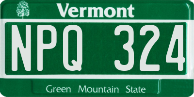 VT license plate NPQ324