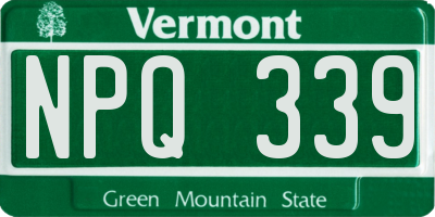 VT license plate NPQ339
