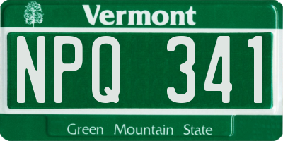 VT license plate NPQ341