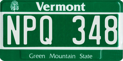 VT license plate NPQ348