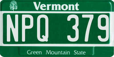 VT license plate NPQ379