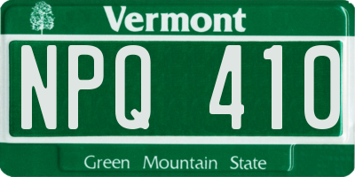 VT license plate NPQ410