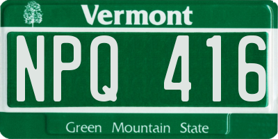 VT license plate NPQ416