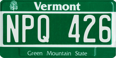 VT license plate NPQ426