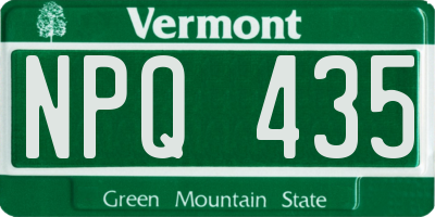 VT license plate NPQ435