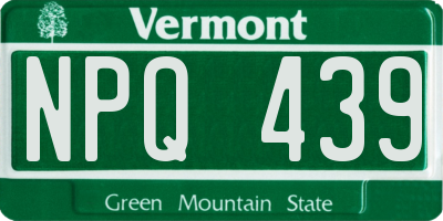 VT license plate NPQ439