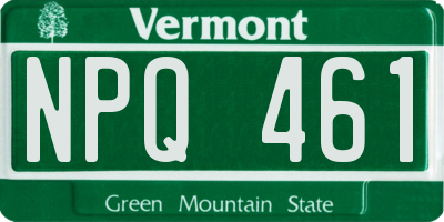 VT license plate NPQ461