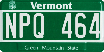 VT license plate NPQ464
