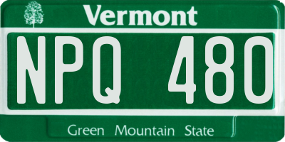 VT license plate NPQ480