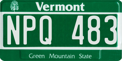 VT license plate NPQ483