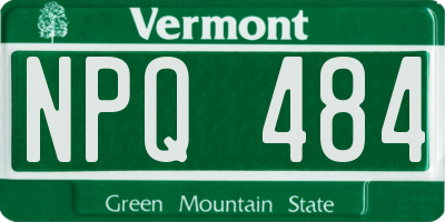 VT license plate NPQ484