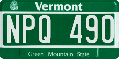 VT license plate NPQ490