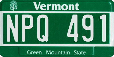 VT license plate NPQ491