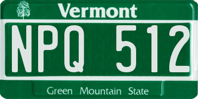 VT license plate NPQ512