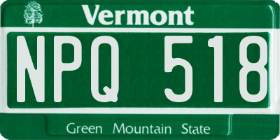 VT license plate NPQ518