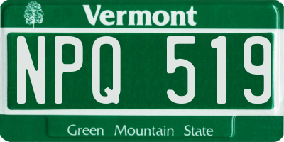 VT license plate NPQ519
