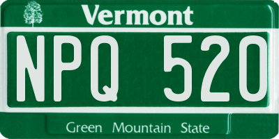 VT license plate NPQ520