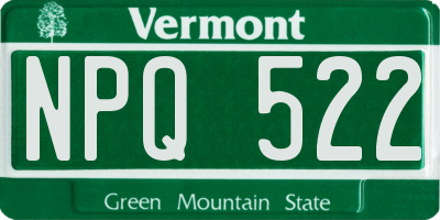 VT license plate NPQ522