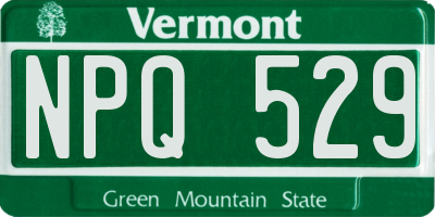 VT license plate NPQ529