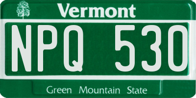 VT license plate NPQ530