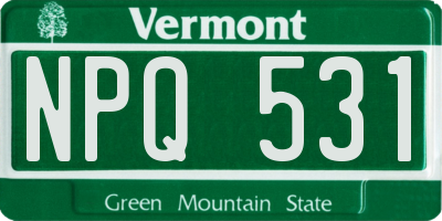 VT license plate NPQ531