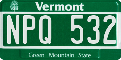VT license plate NPQ532