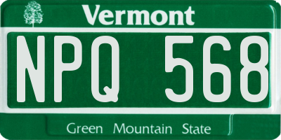VT license plate NPQ568
