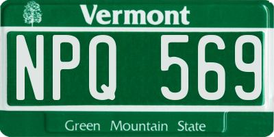 VT license plate NPQ569