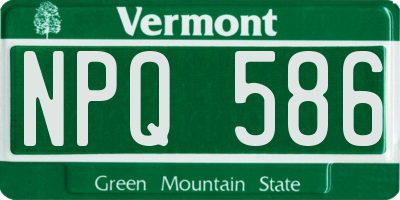VT license plate NPQ586