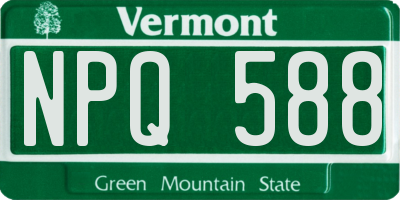 VT license plate NPQ588