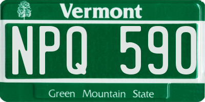 VT license plate NPQ590