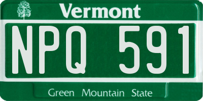 VT license plate NPQ591
