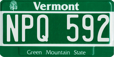 VT license plate NPQ592