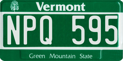 VT license plate NPQ595