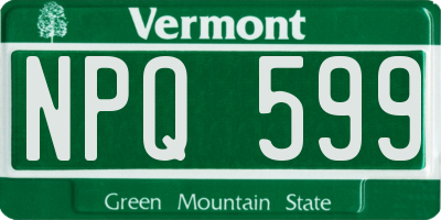 VT license plate NPQ599