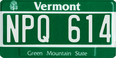 VT license plate NPQ614