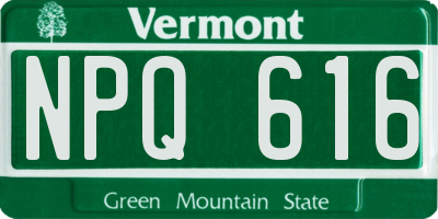 VT license plate NPQ616