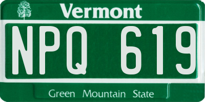 VT license plate NPQ619