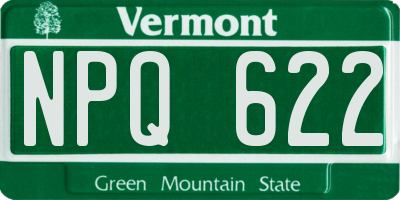 VT license plate NPQ622