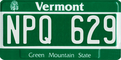 VT license plate NPQ629