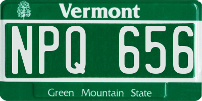 VT license plate NPQ656